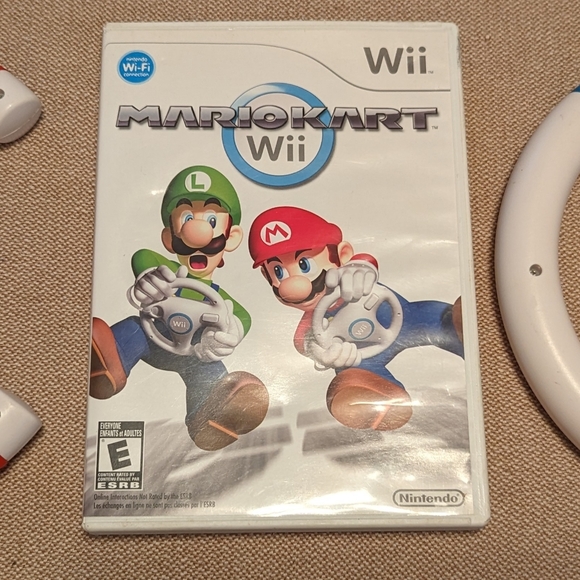 Nintendo Other - Wii Mario Kart with 2 Drive Wheels